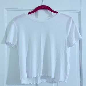 Aerie White Crop Top Size Medium